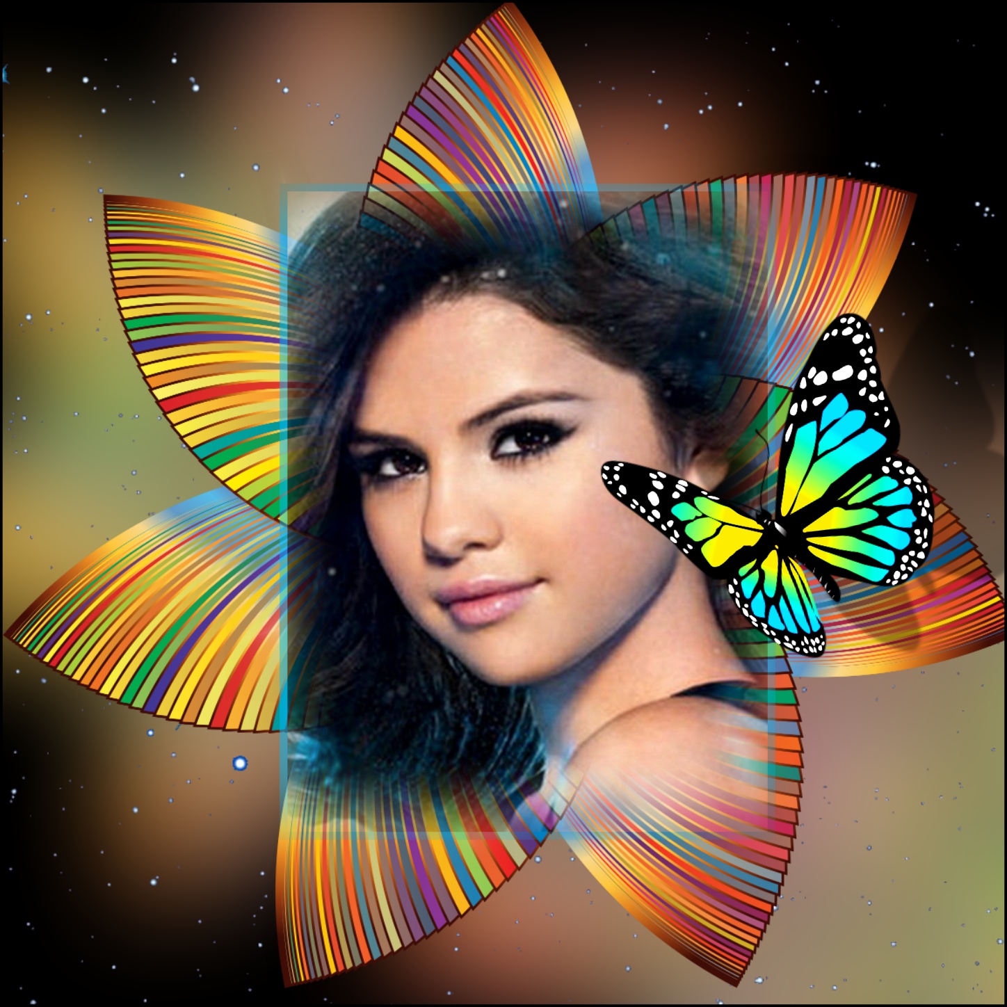 It'sMichelle's Colorful Kimi Frames 2017 July Flower frame Horror02 colorful Kimis Flower