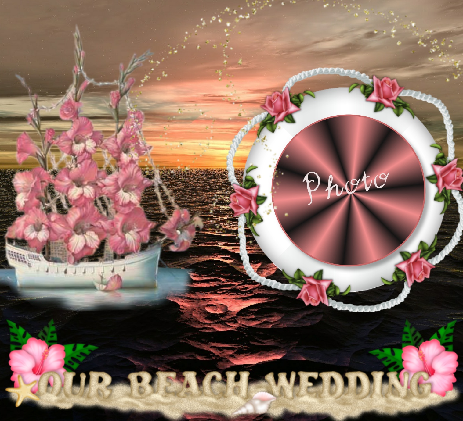 TAMMYBRANTLEY's Picture Frames 2012 April Our Beach Wedding Our