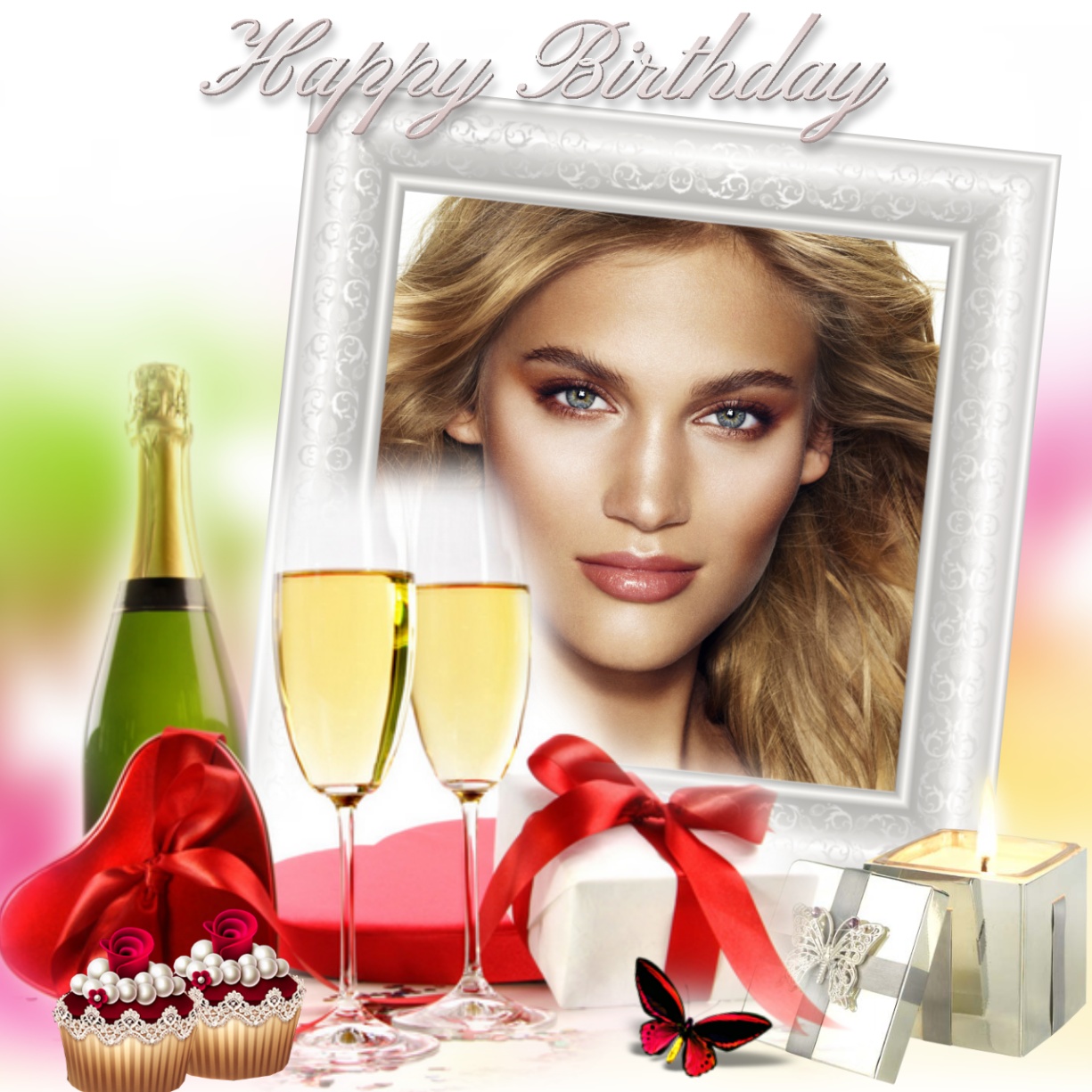 Nette's Birthday / congratulations Frame 🎉🎁 Happy birthday 2018