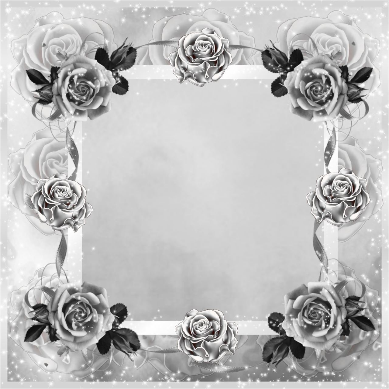 Sinnlich's Picture Frames 2021 Black White Sinnlich Roses Picture
