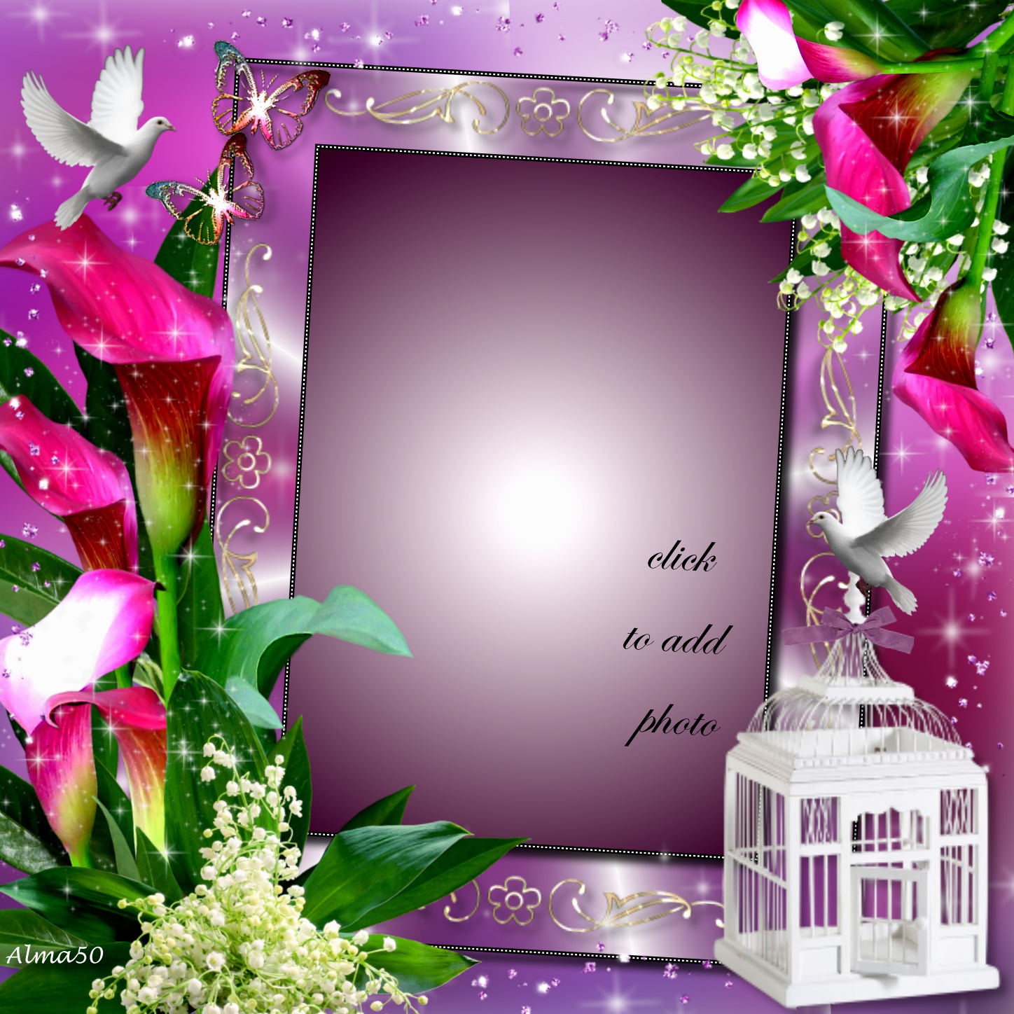 alma50's Other Photo Album Frames - 2011 May - Pink and Purple Frame ...
