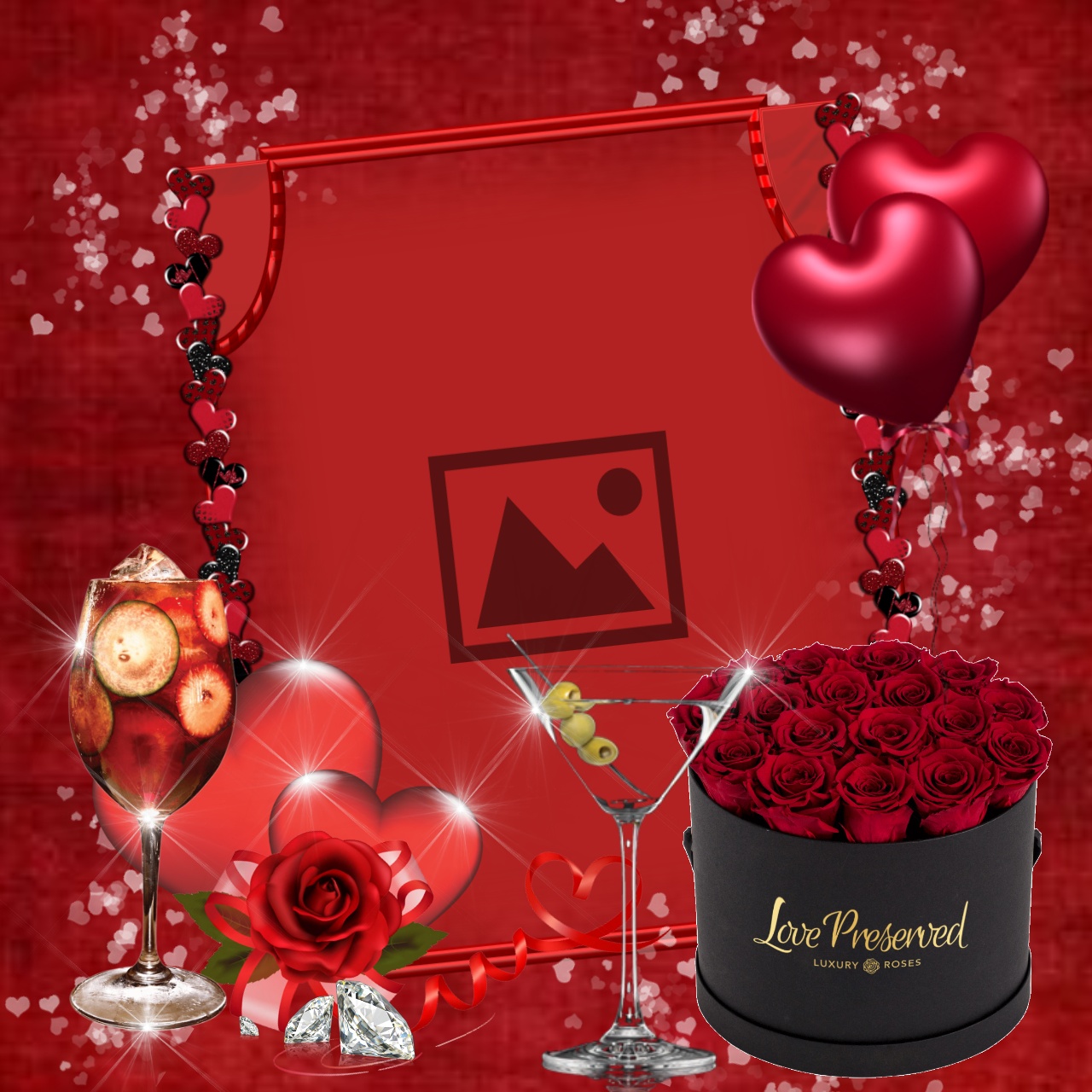 jozzie02's Valentine's Day Frames Valentine I I'll have a glass