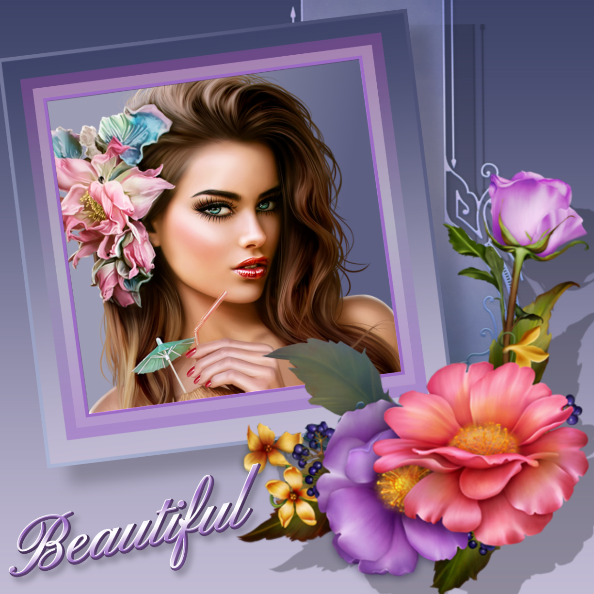 Nette's Digital Flowers Frames🌹 Digital Flowers 2021 Flowers