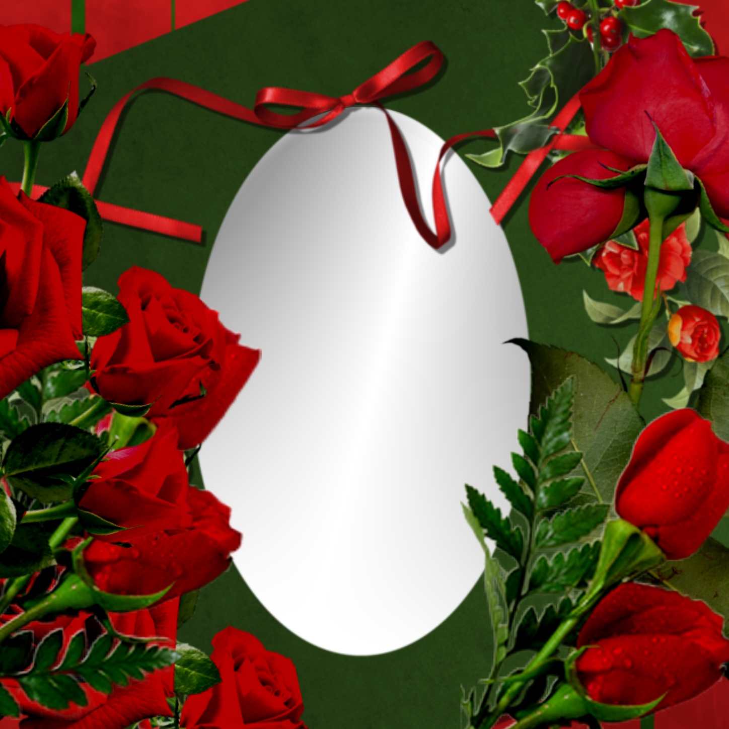 Emily50's Picture Frames Red rose frame Ghy01 picture Frames Red