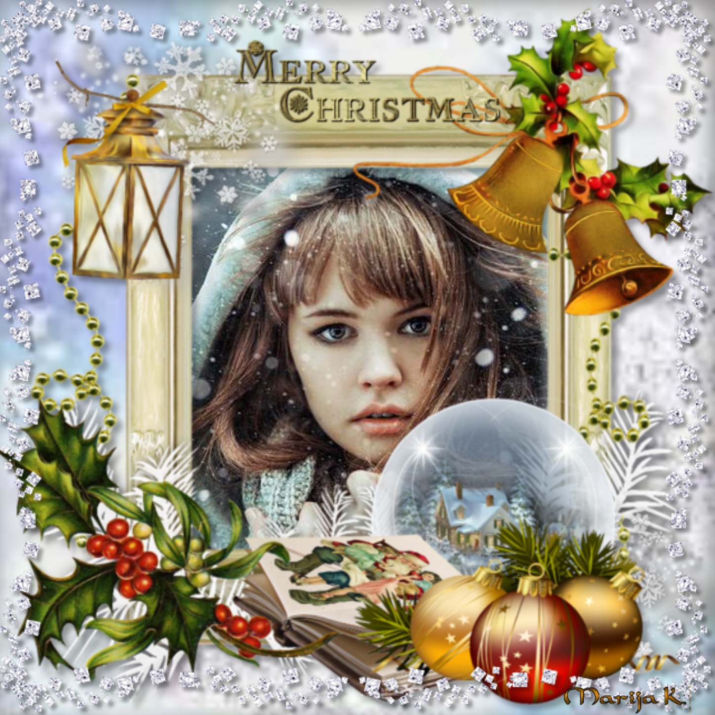 MARIJA's Christmas Frames 2016 December Beautiful Christmas frame