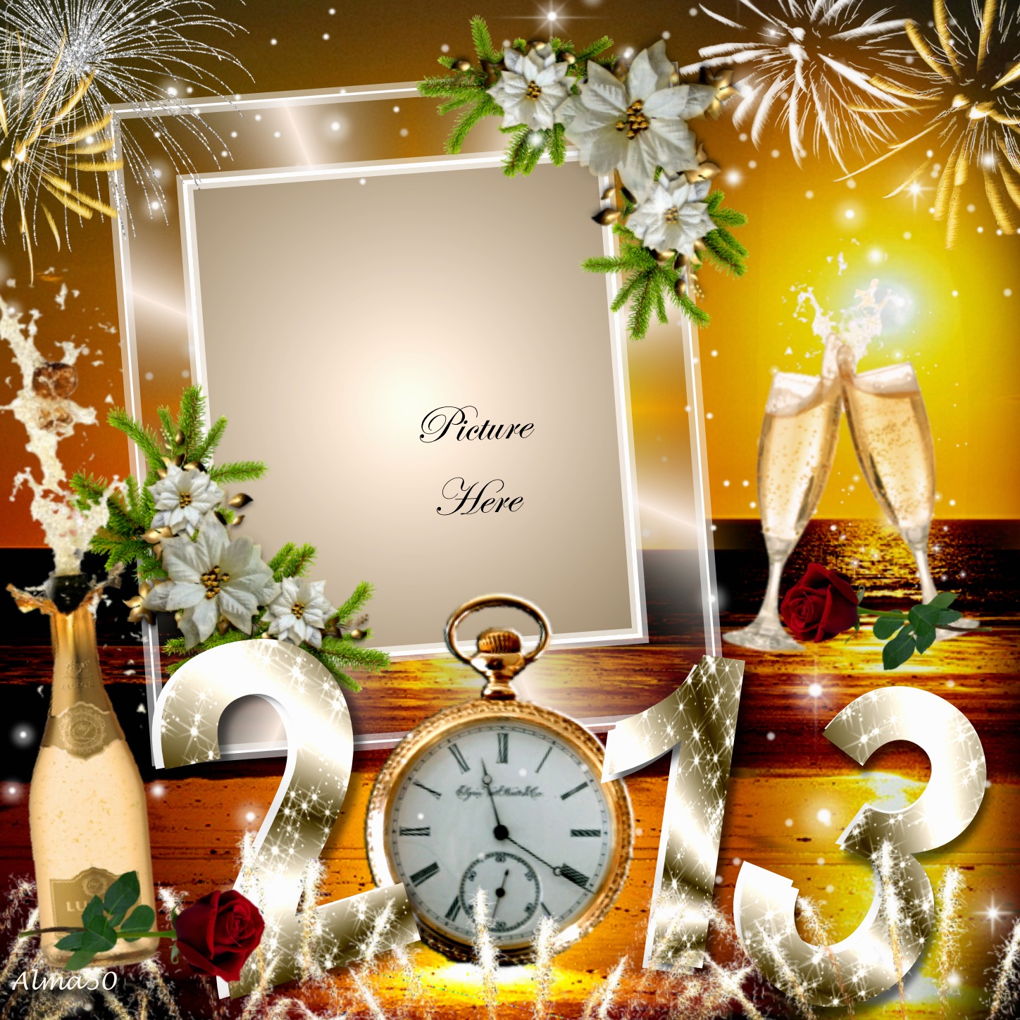 alma50's New Year's Eve Frames 2012 December Celebrate 2013 Alma50