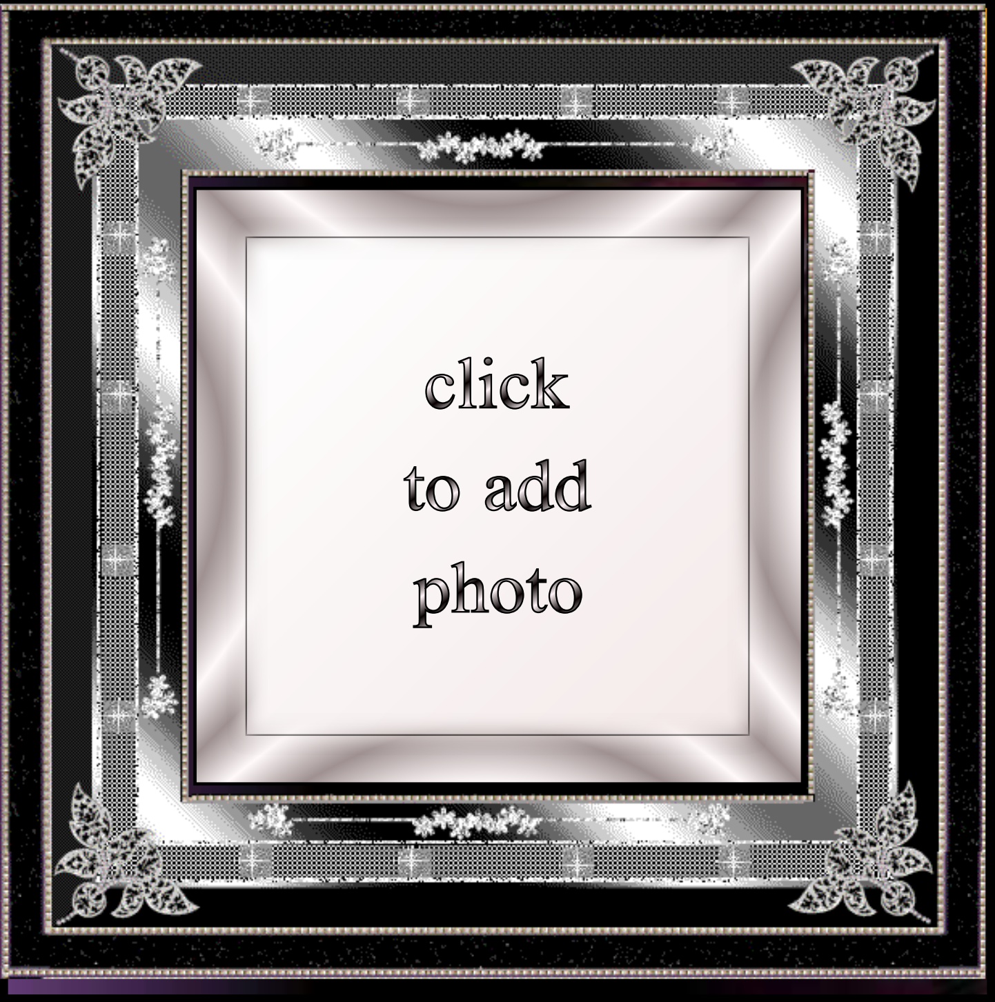 norafg62's Picture Frames 2010 December Black & Silver Glitter