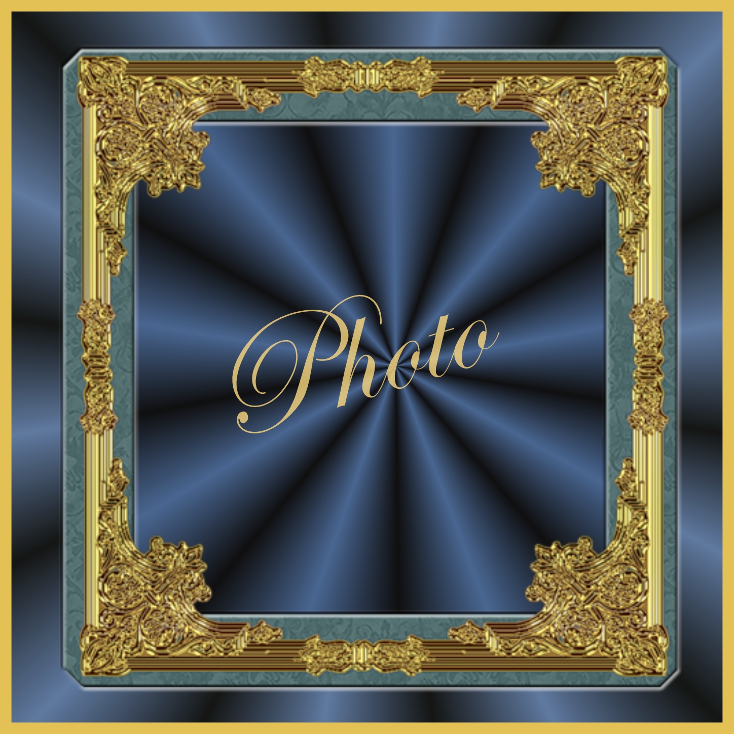 TAMMYBRANTLEY's Picture Frames - 2012 April - Slate Blue And Gold Slate