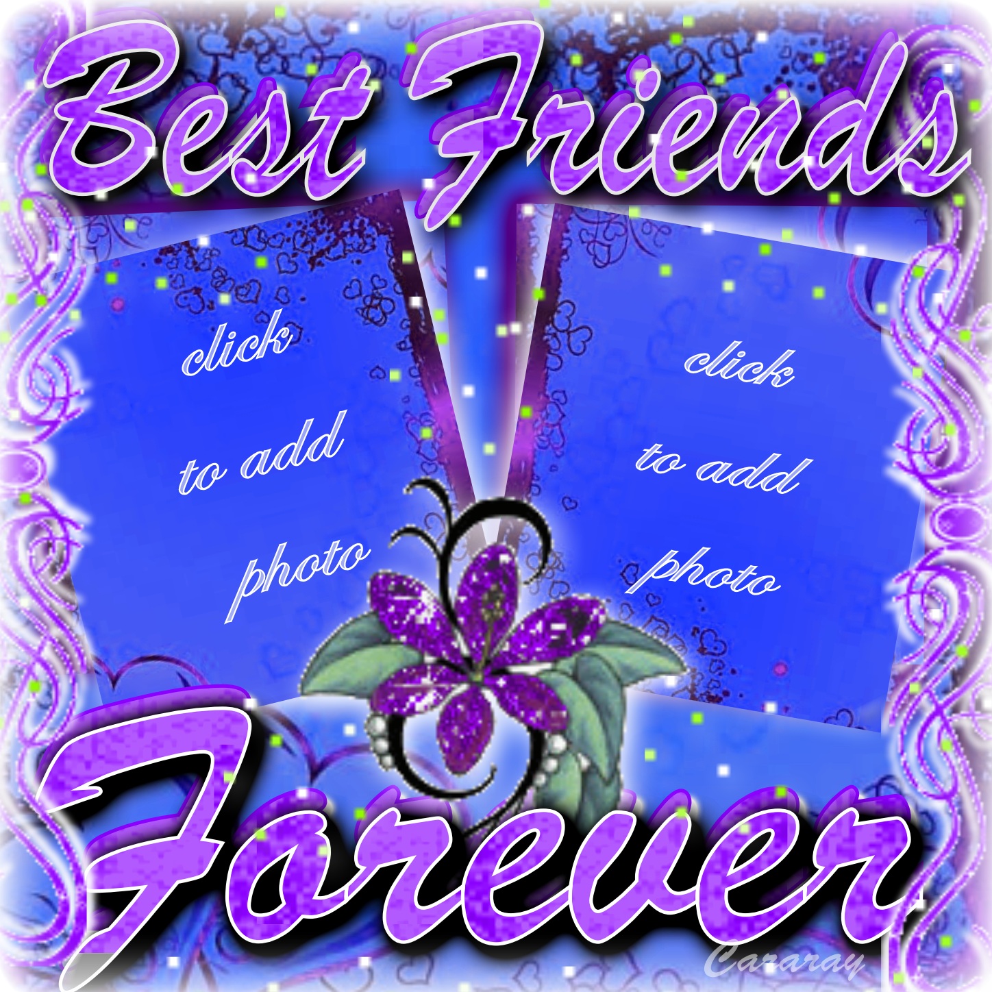 cararay's Best Friends Forever Frames 2009 July 2009 August Blue