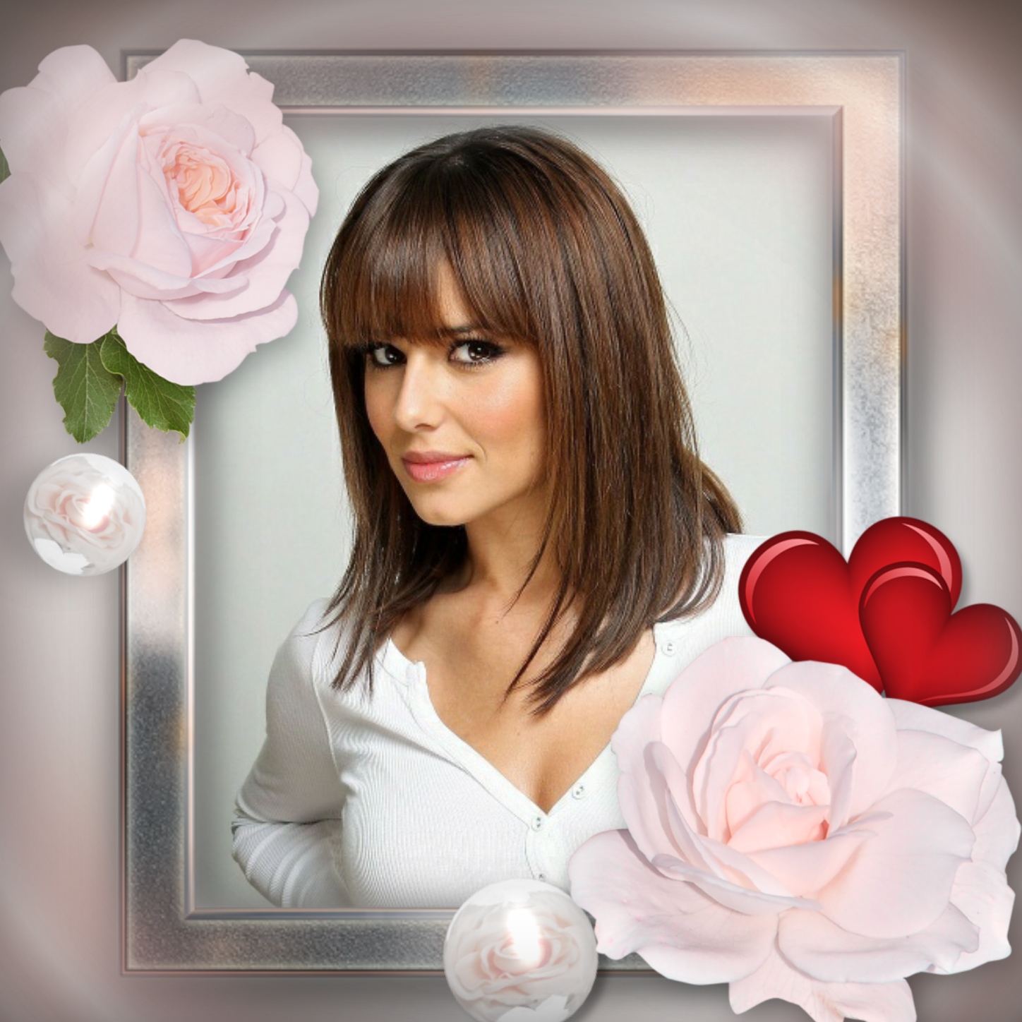 Elizabeth's PICTURE FRAMES 🖼 1/2 Picture Frame Pink Rose Elizabeth