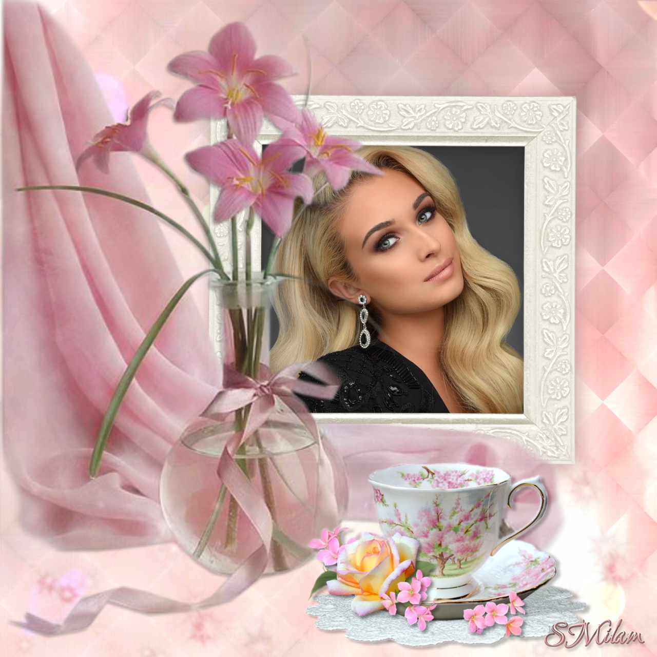 smilam's Picture Frames Frames 2021 Pretty Pink Pink Frame Beautiful Kimi Frame Pretty