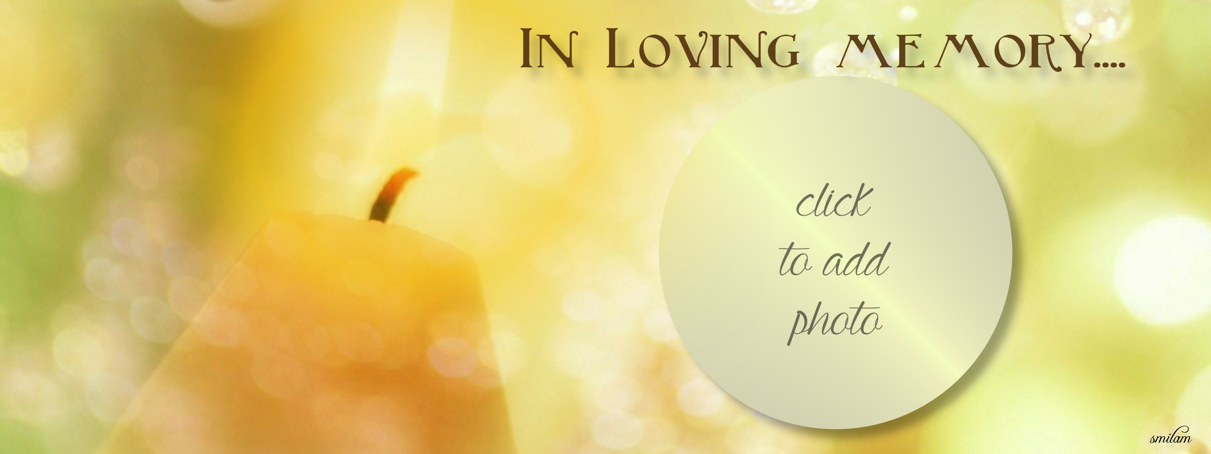 smilam's In Memory Of... Frames Facebook Cover Photo, In Loving Memory, candle, frame