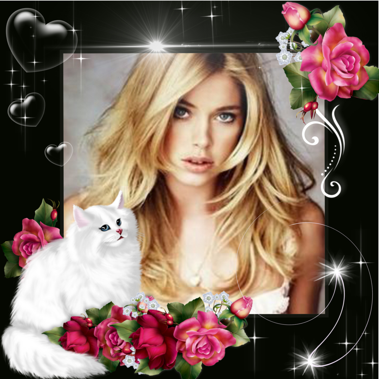 Nette's Girly Girl Frames👩‍🦳 beautiful CatGirly girlFrameStylin