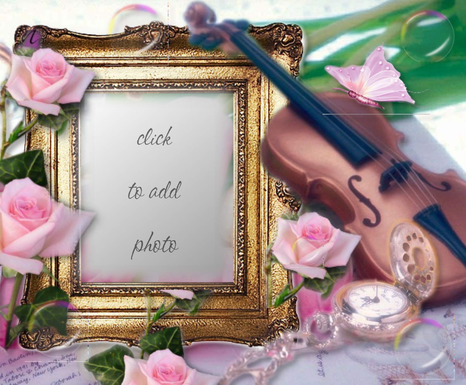 Angie8773's Picture Frames 2010 October Roses And Bubble Frame