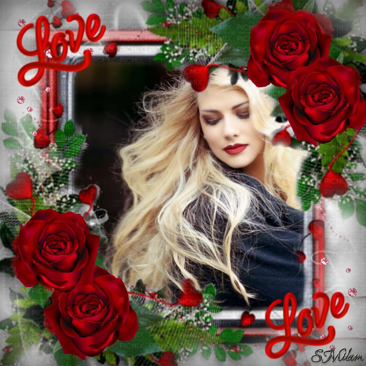 smilam's I Love You Frames Love Frames 2020 THE LOVE FRAME; Red