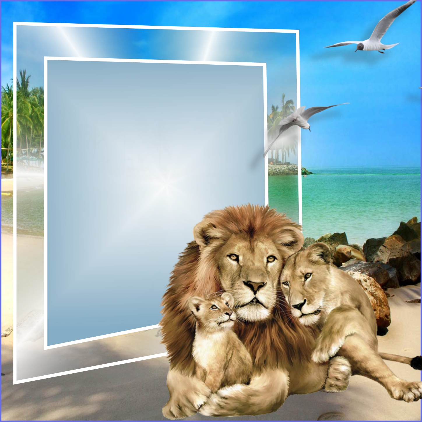 Nette's Summer Frames Lion Family Kimi Art Frame Me!Frame Nette1652