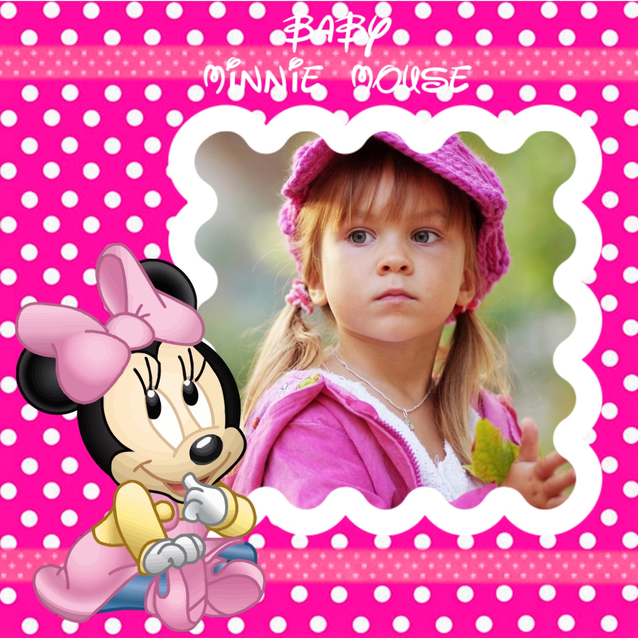 Nette's Cartoon Kids Frame🤡 - Baby Minnie Mouse Kids Playing&Laughing