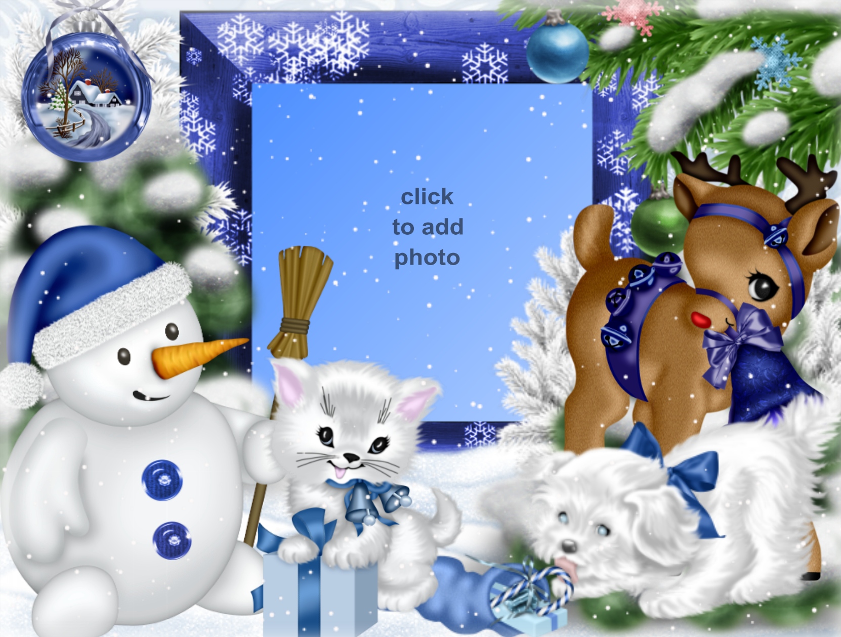 Fun Winter Frame Sinnlich's Winter Frames - 2011 - Cute Animals Winter Sinnlich Kids ...