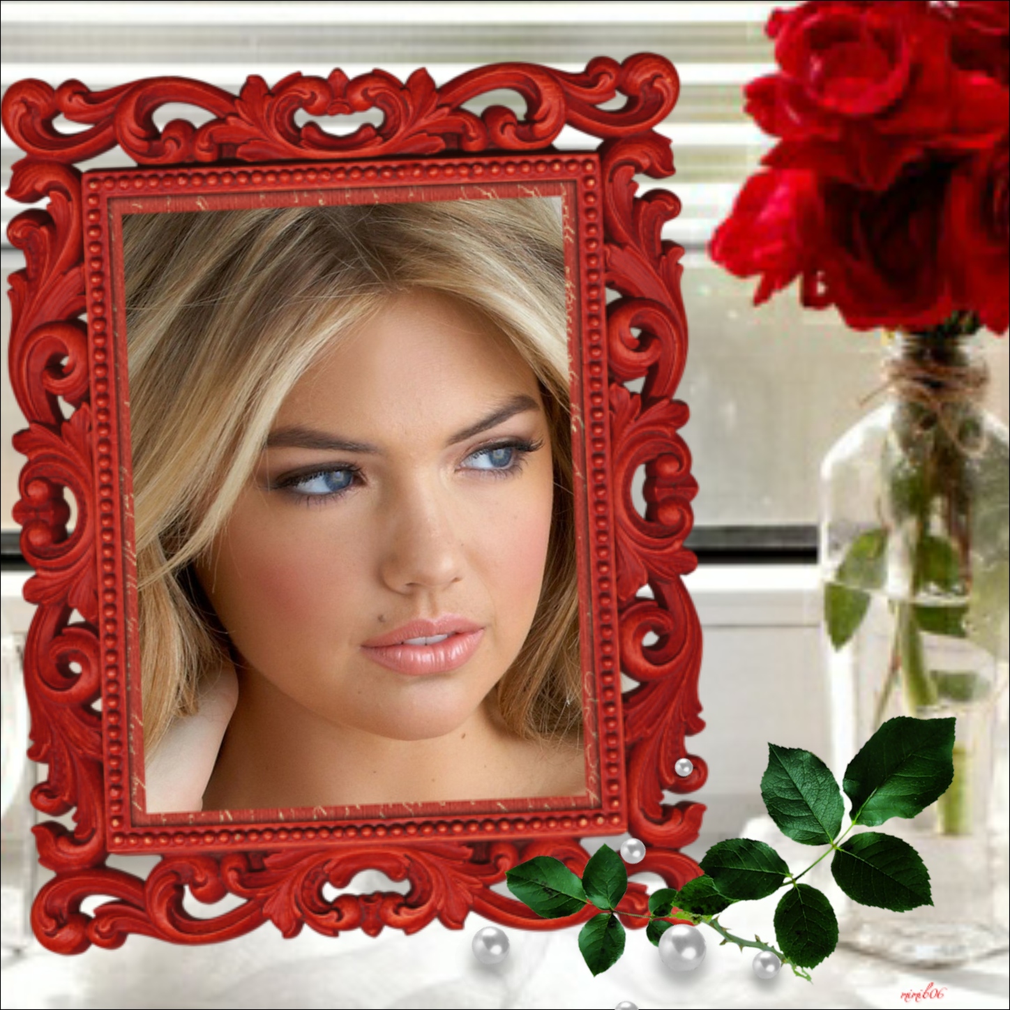 mimib06's Scrapbook Frames 2014 May red frame Mimib06 scrapbook