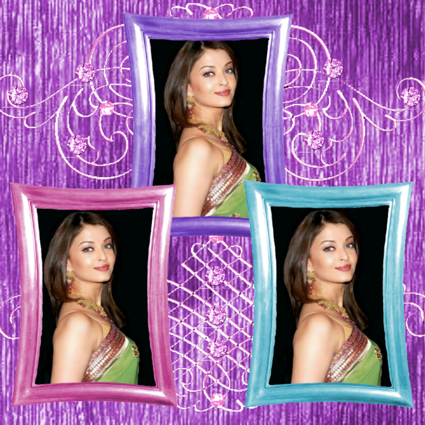 marycarmenkim's Picture Frames 2009 May 3 frames Purple, pink and