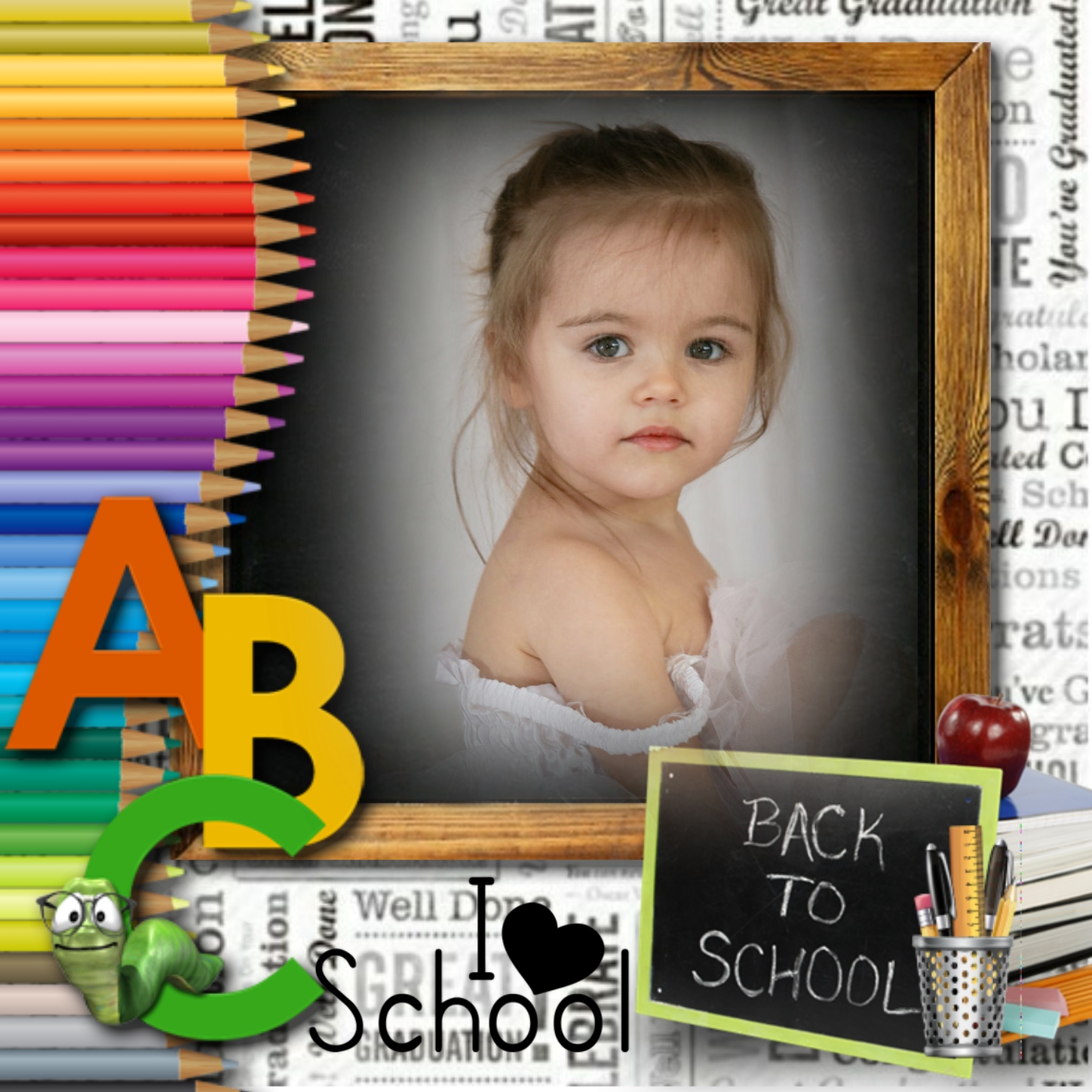 Nette's Back to School/Graduation Frame - Back To School Kids Photo ...