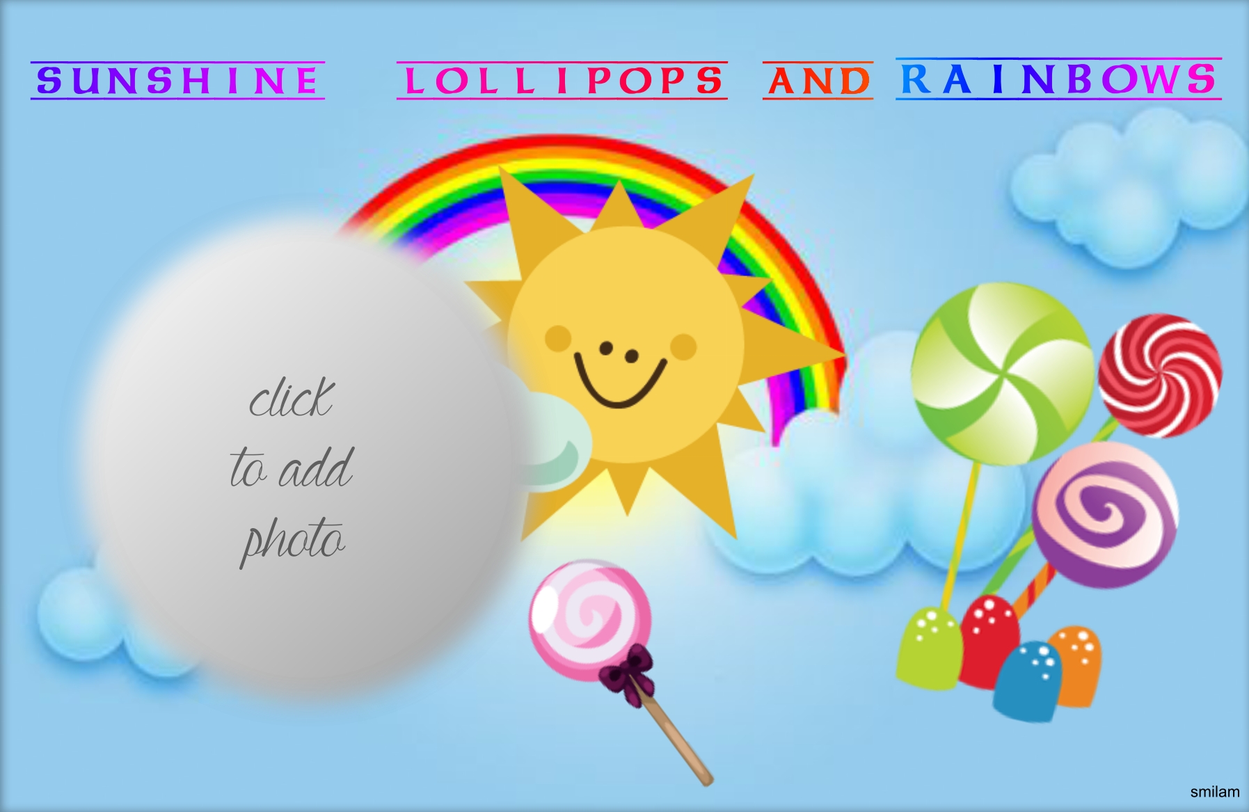 smilam's Kid's Cute Photo Frames - Kids Cute Photo Frames - Sunshine ...