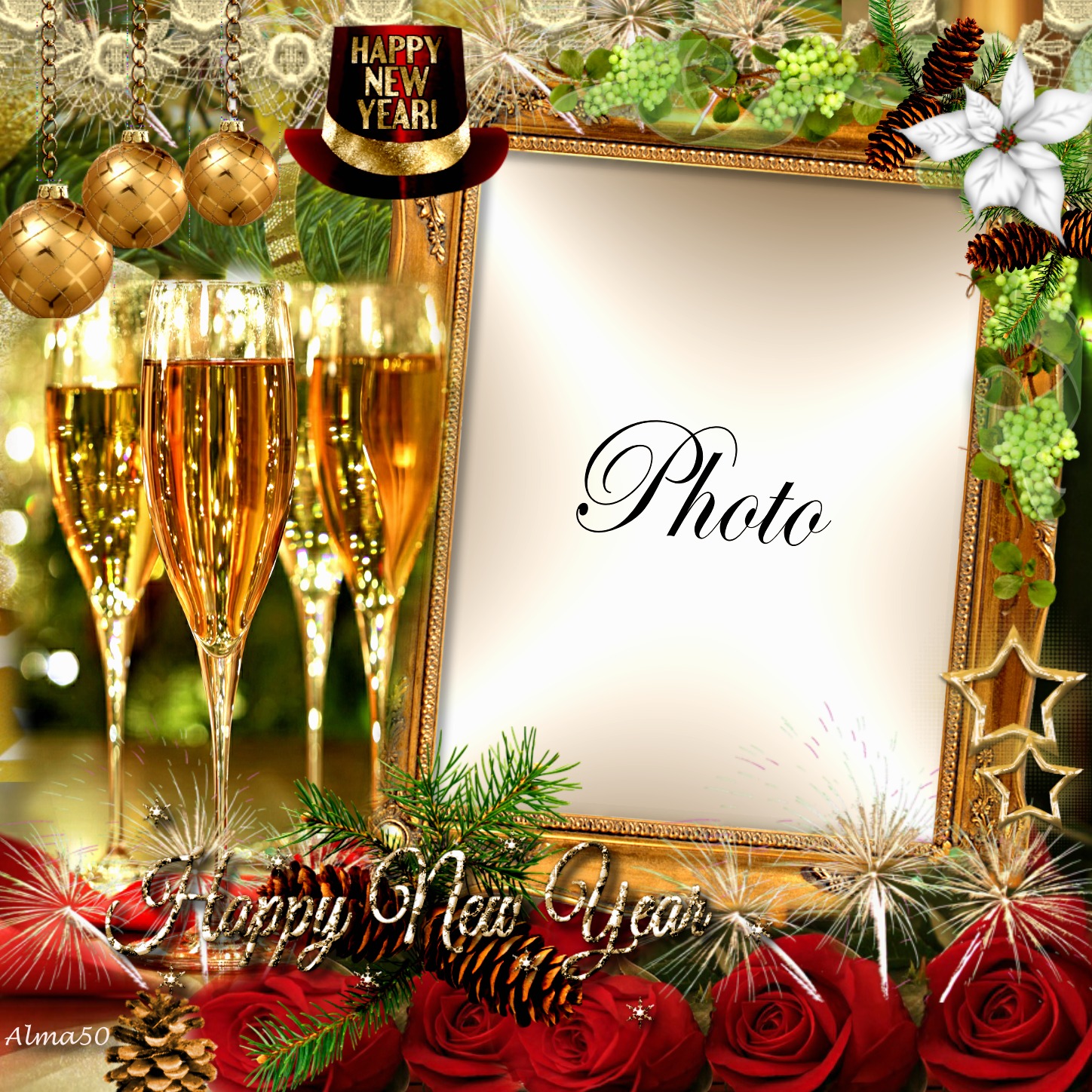 alma50's New Year's Eve Frames 2010 December Happy New Year's To