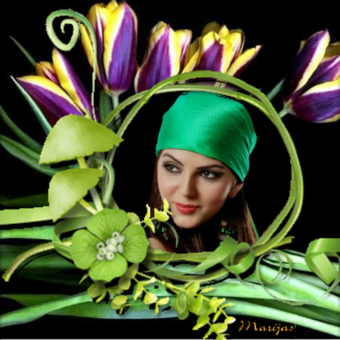 MIRONNA's Picture Frames 2013 February Green Frame Mironna picture