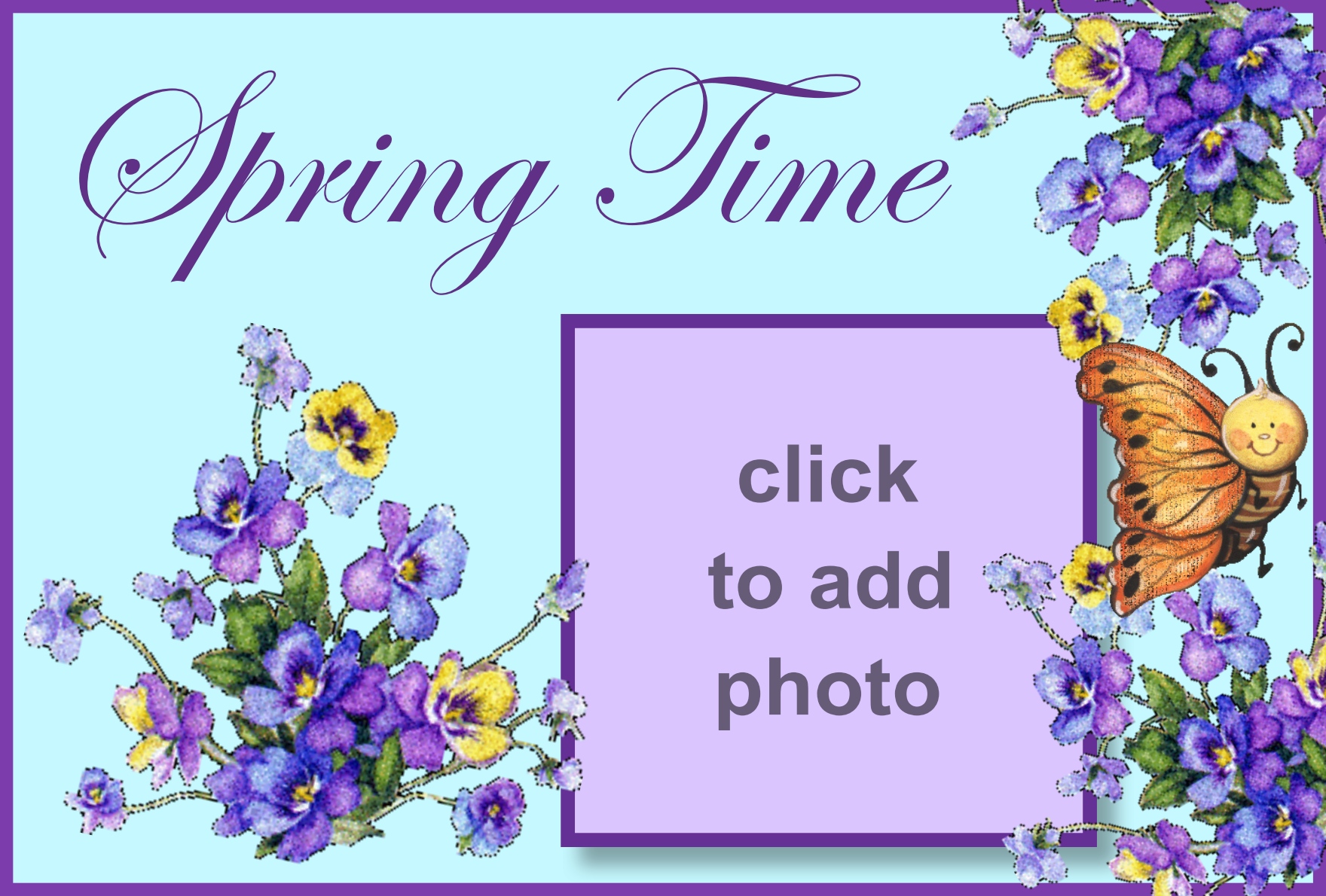 2Nene's Spring Holiday Frames 2010 Spring Time Purple Spring Frame 2Nene Spring Time