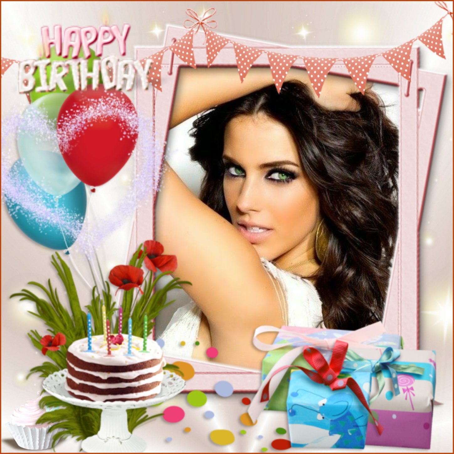 Nette's Birthday / congratulations Frame 🎉🎁 Happy birthday 2016