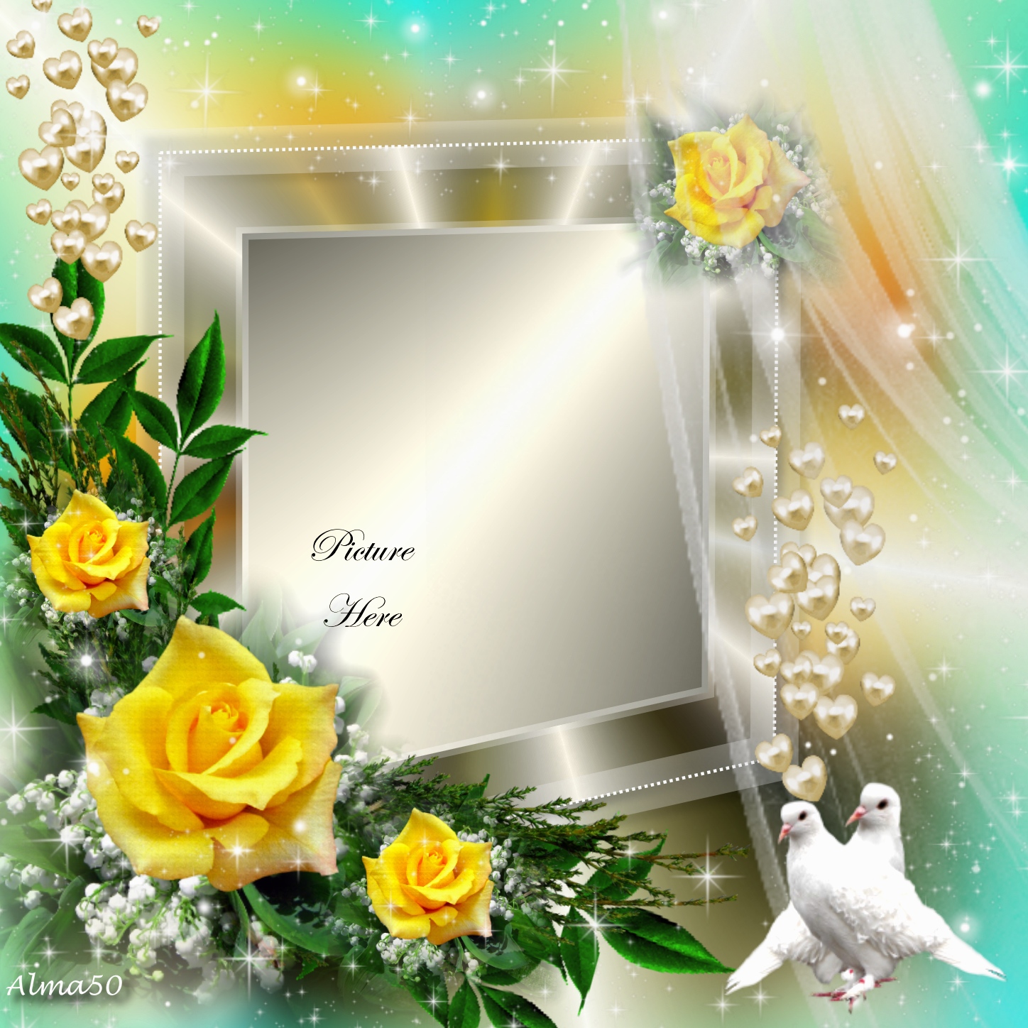 Imikimi Zo - My Family Frames - Floral Frame Alma50 my Family - alma50