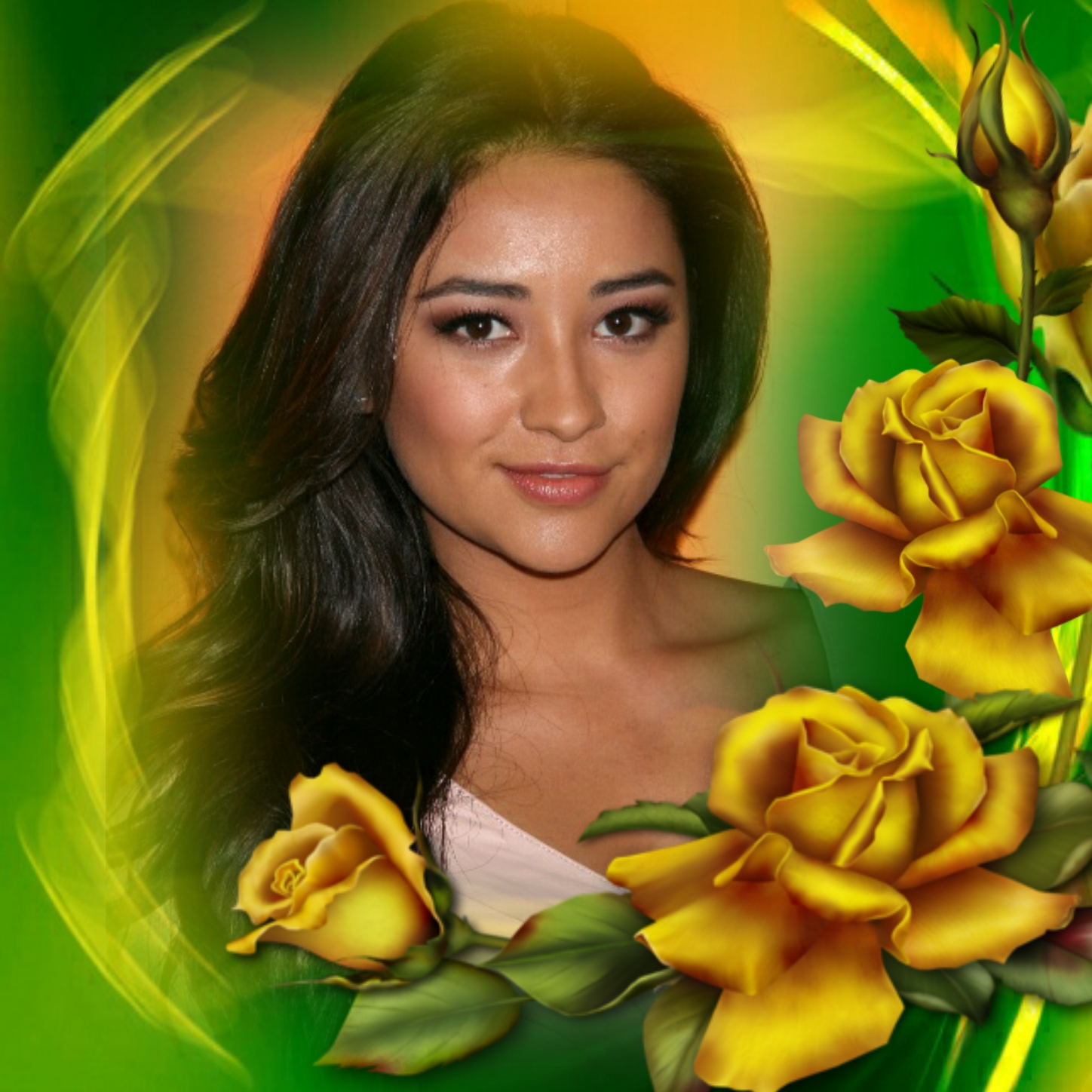 sonneedyta's ME! Frames 2014 July Yellow roses Sonneedyta me