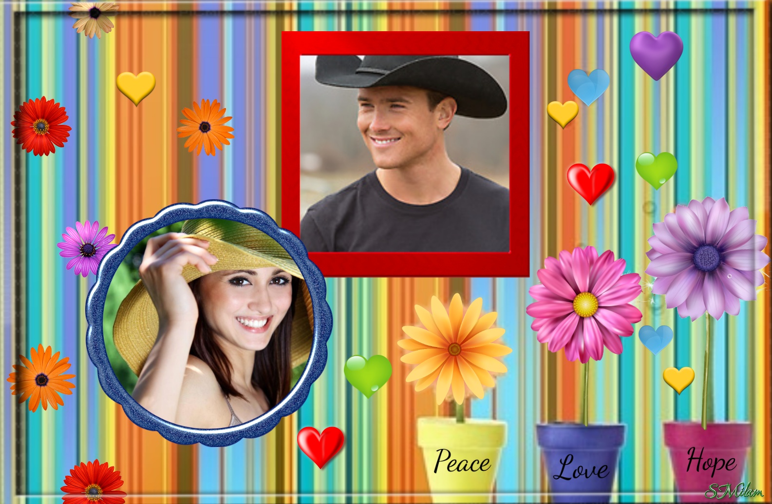 smilam's Picture Frames Picture Frames 2020 Peace, Love, and Hope