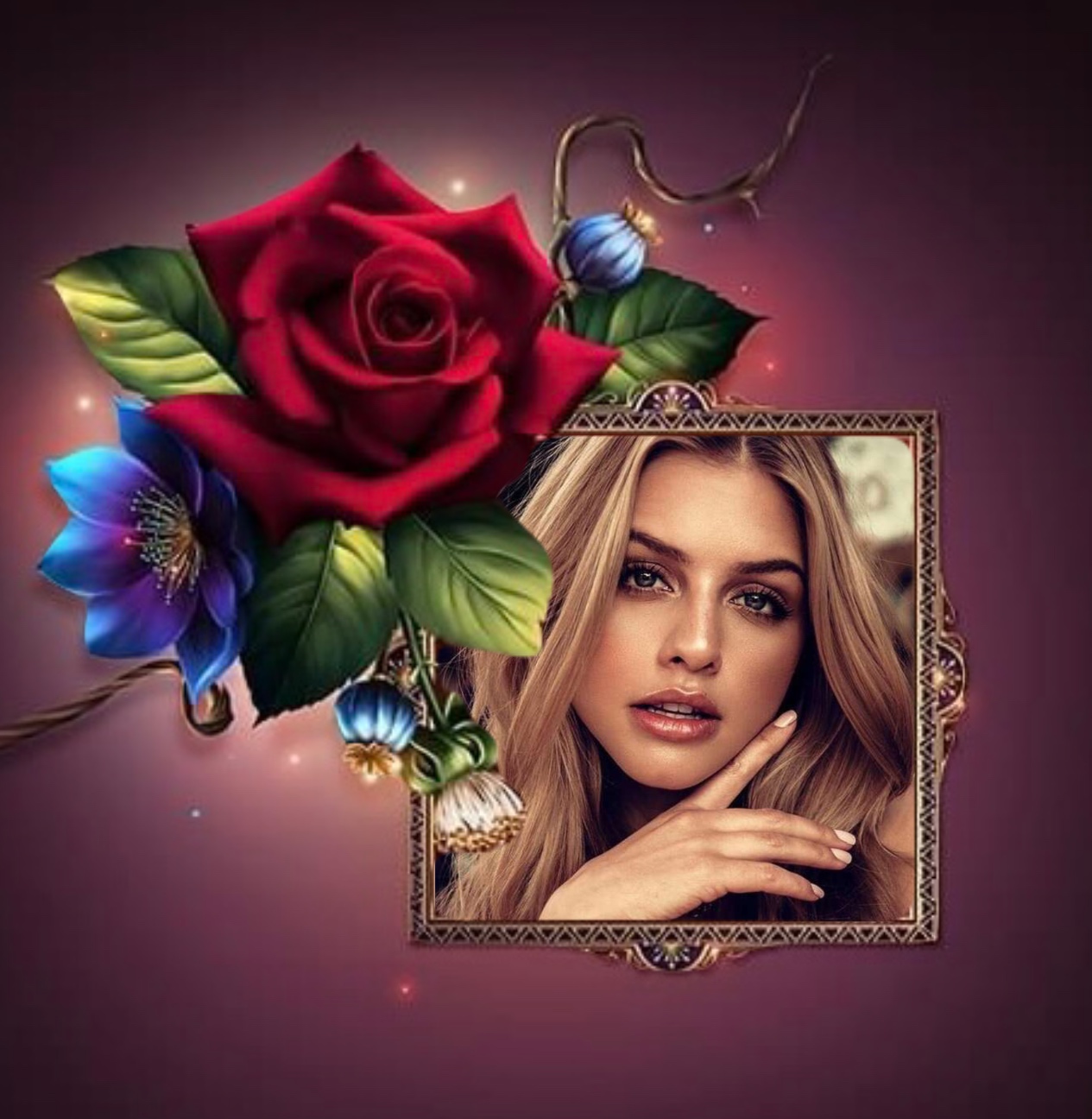 Nette's Digital Flowers Frames🌹 Digital Flowers 2022 Flowers