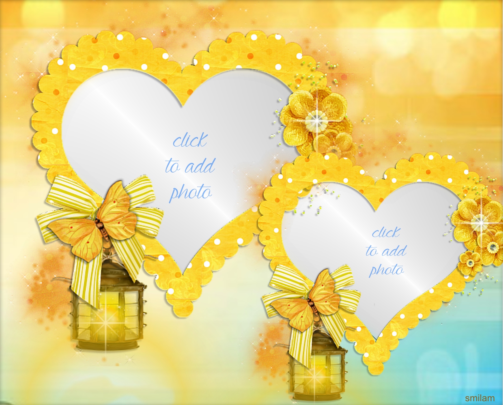 smilam's Photo Album Frames Double Heart Frame Double Heart Frame