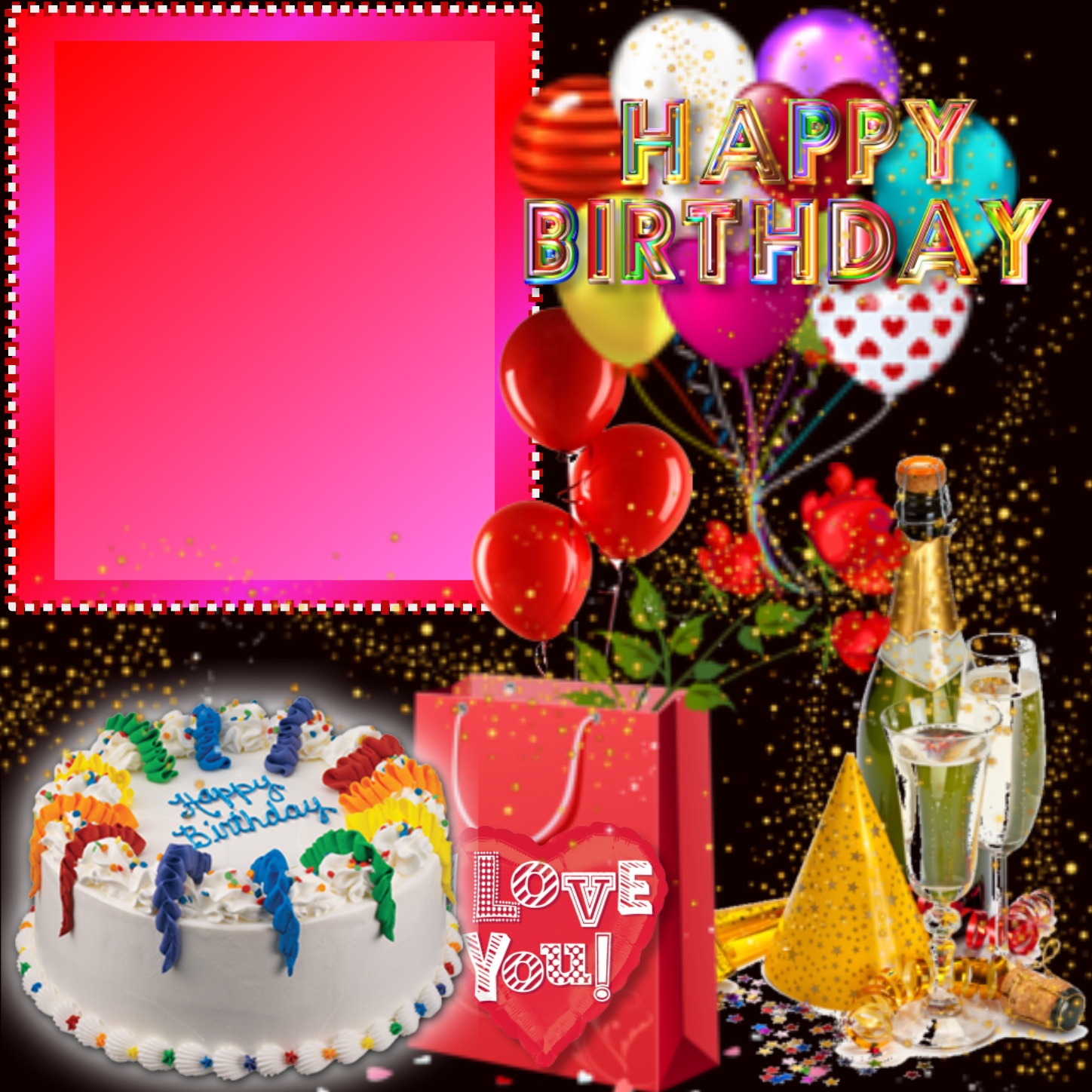 Imikimi Zo - Birthday Frames - Happy Birthday-Love You! - norafg62