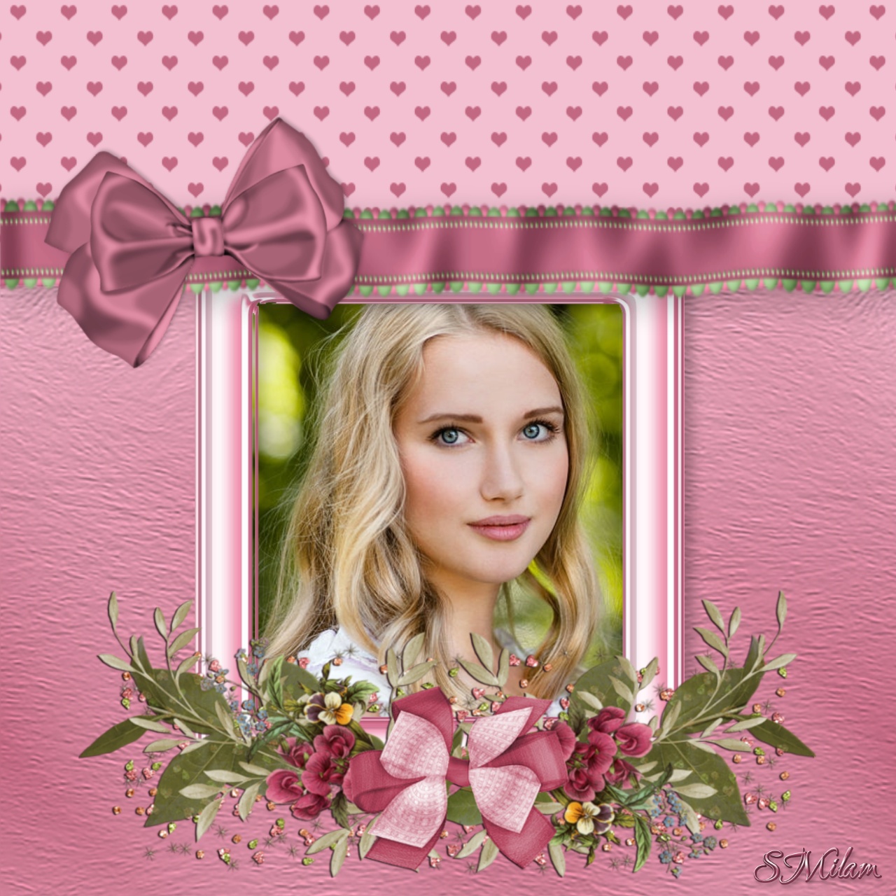 smilam's Picture Frames Frames 2022 Hearts and Flowers Frame