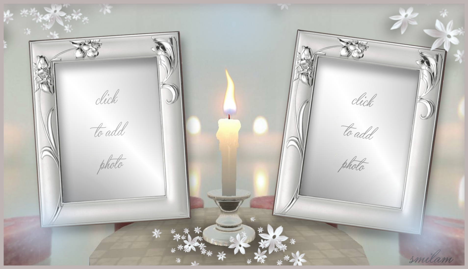 smilam's Picture Frames Picture Frames Double Silver Frames with
